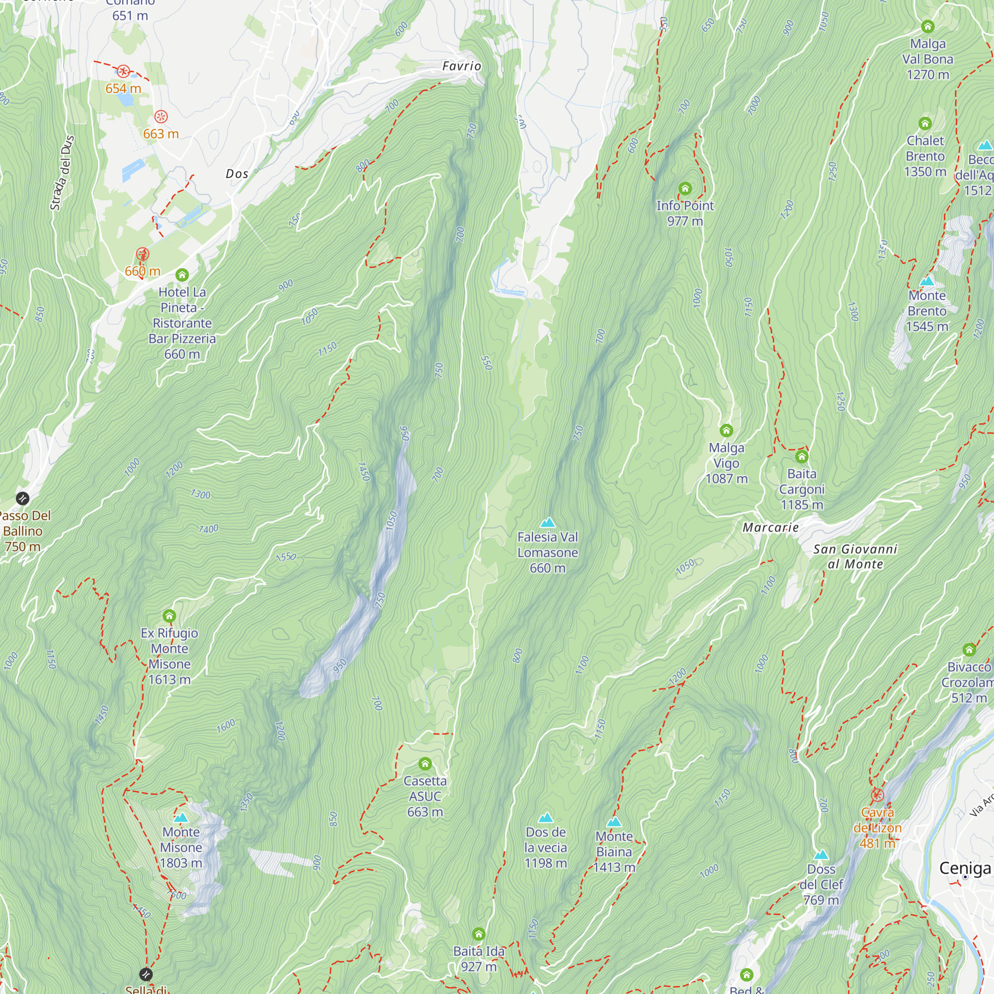 Malga Lomasone map
