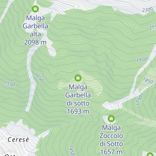 Map of Malga Garbella di sotto