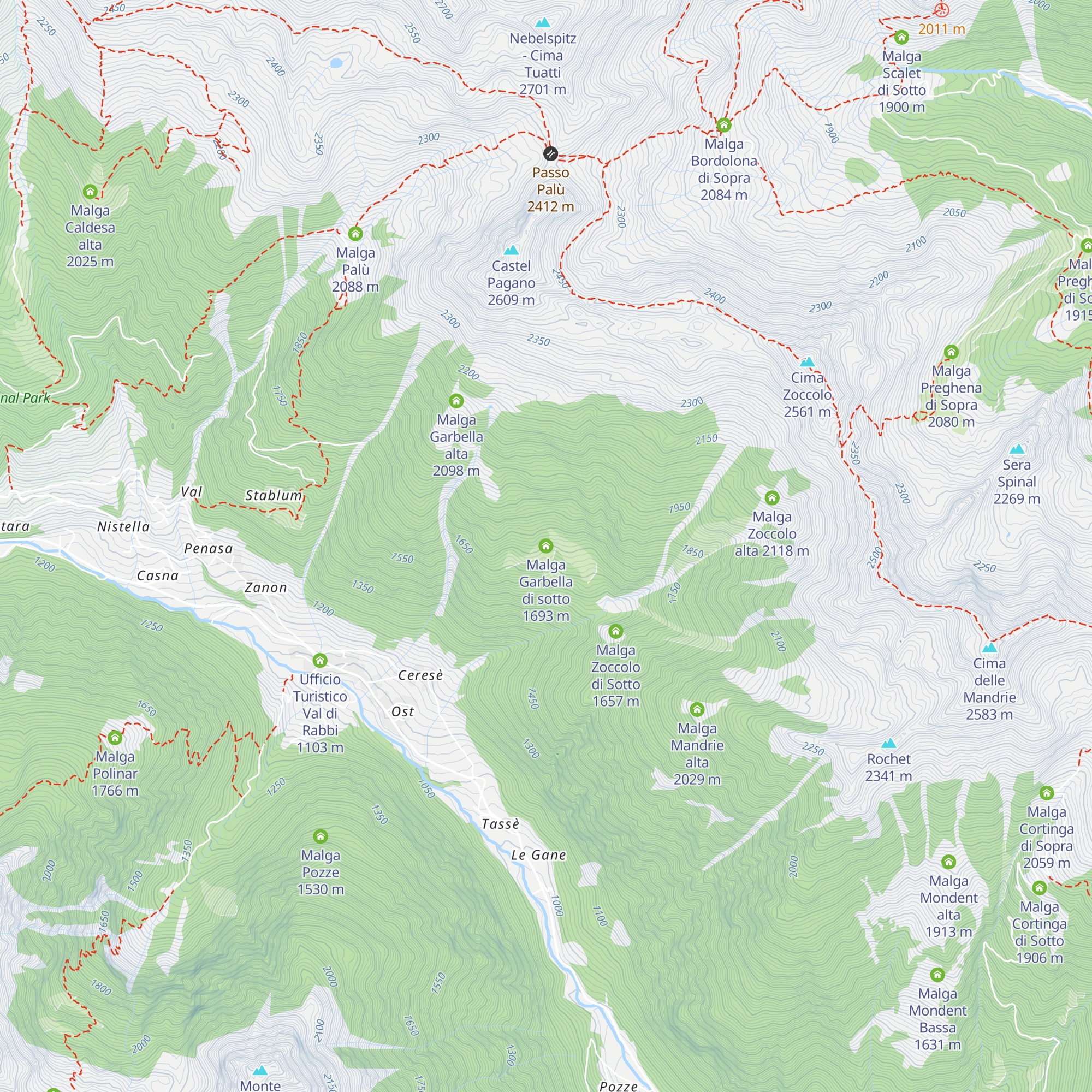 Malga Garbella di sotto map