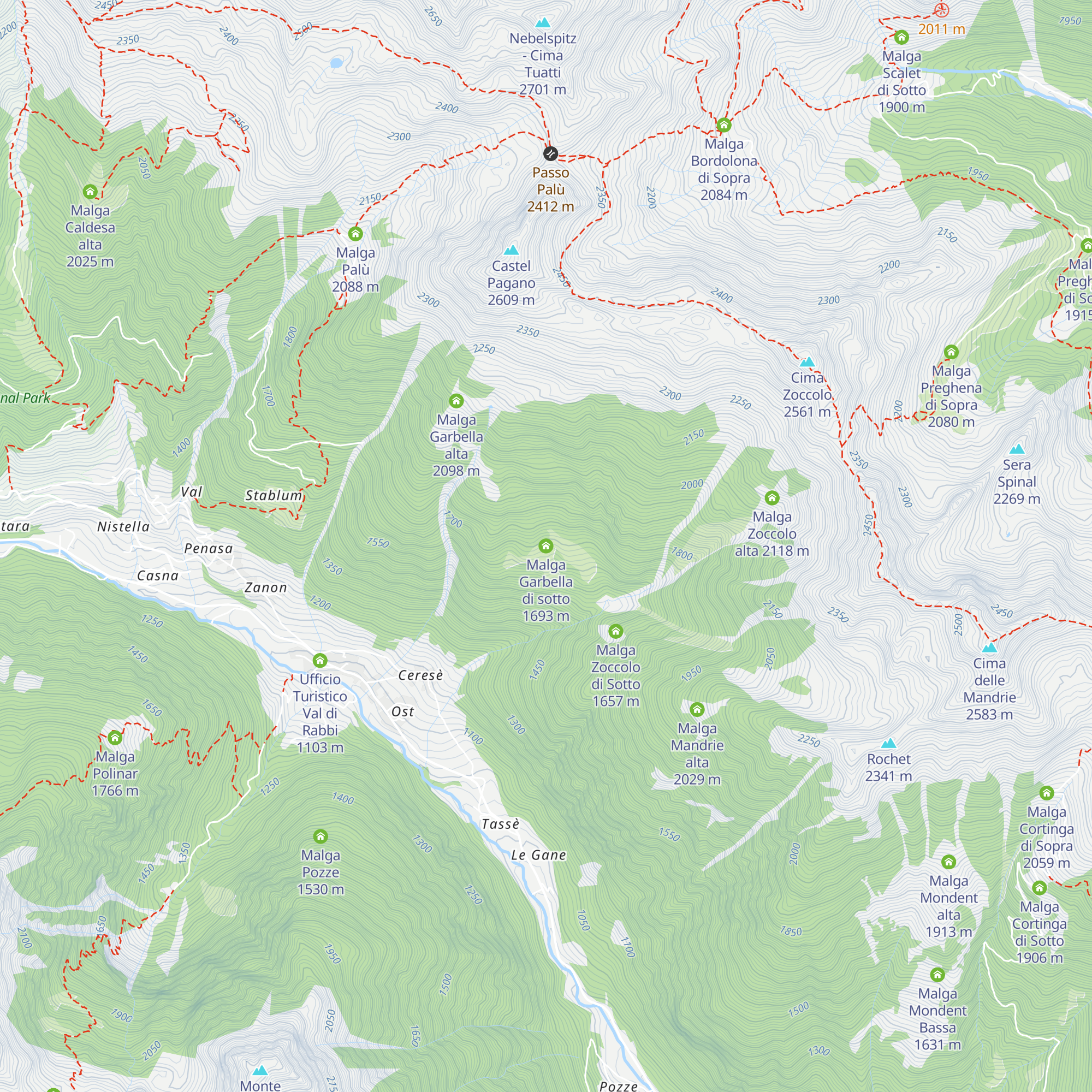 Malga Garbella di sotto map