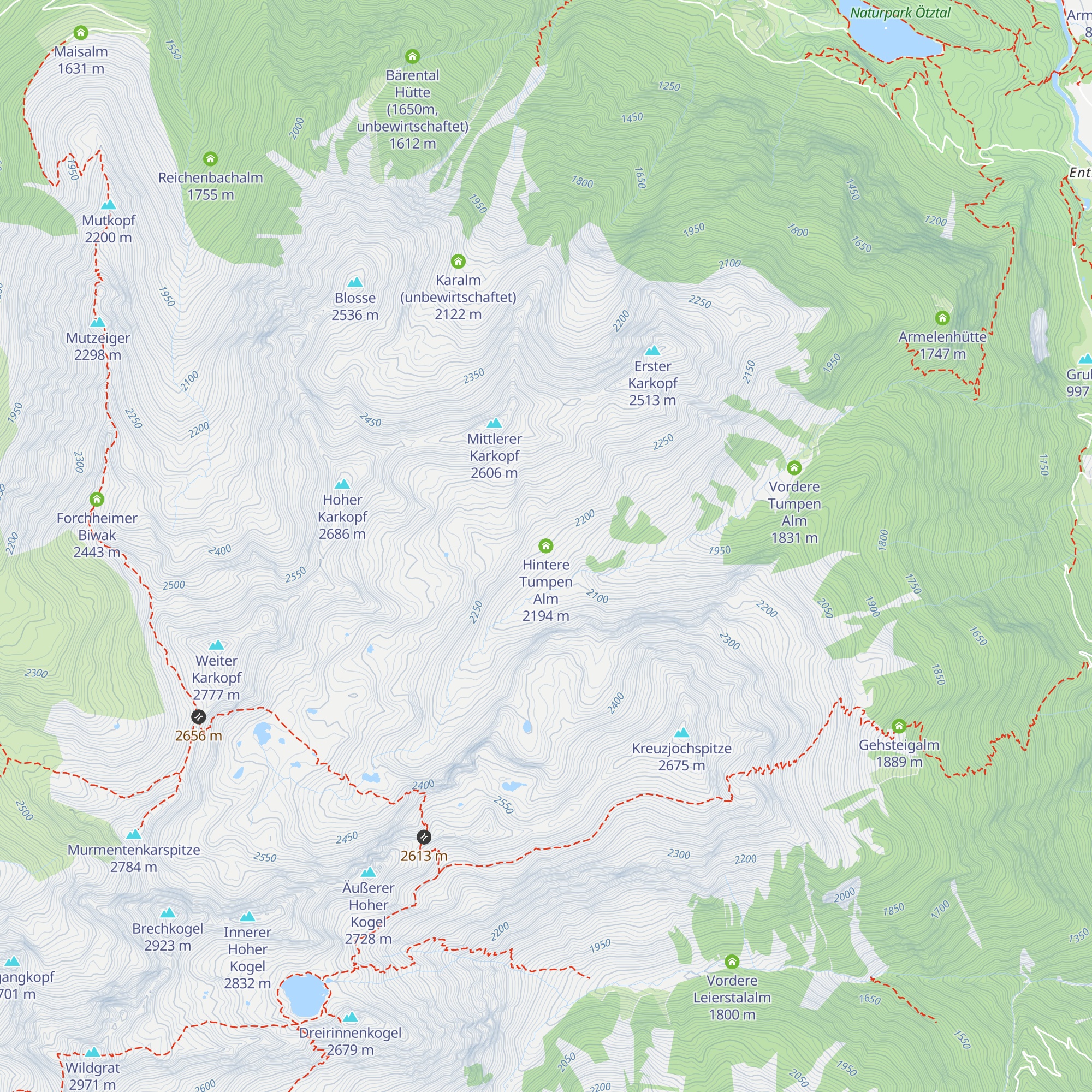 Hintere Tumpen Alm map