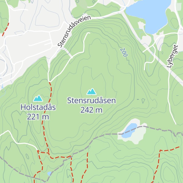Map of Stensrudåsen