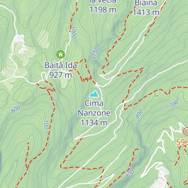 Map of Cima Nanzone