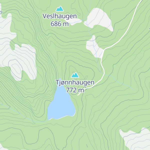 Map of Tjønnhaugen