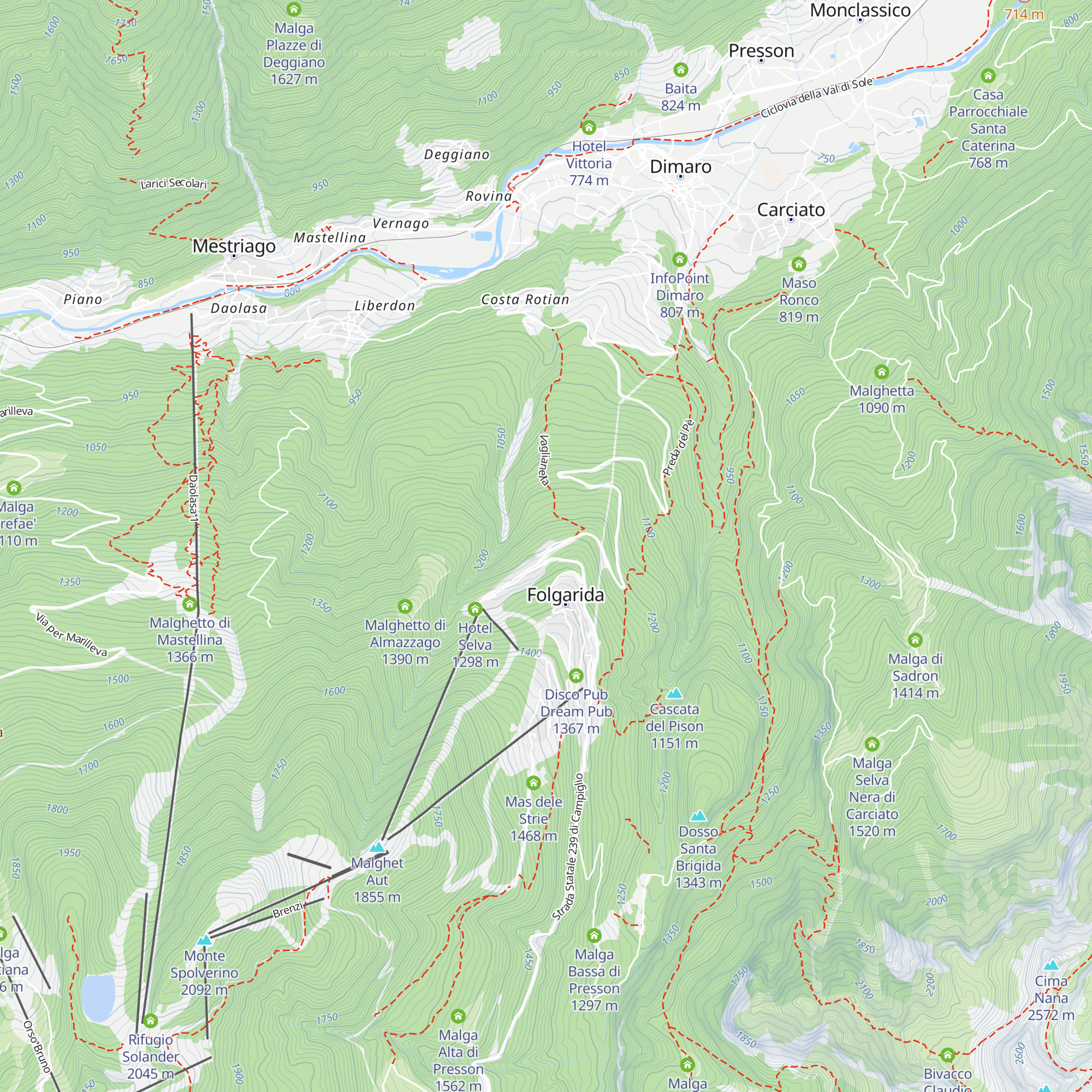 Hotel Gran Baita map