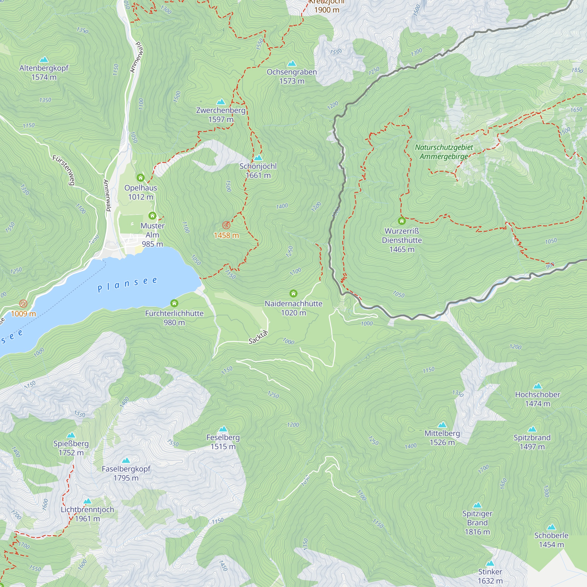 Naidernachhütte map