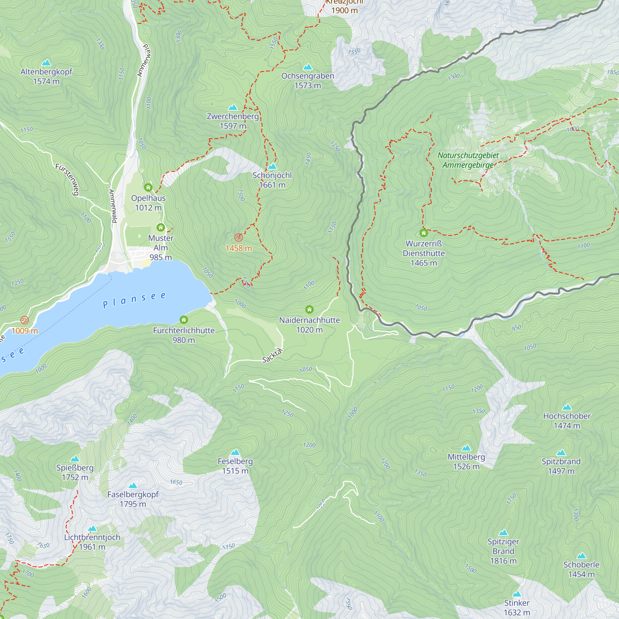 Naidernachhütte map