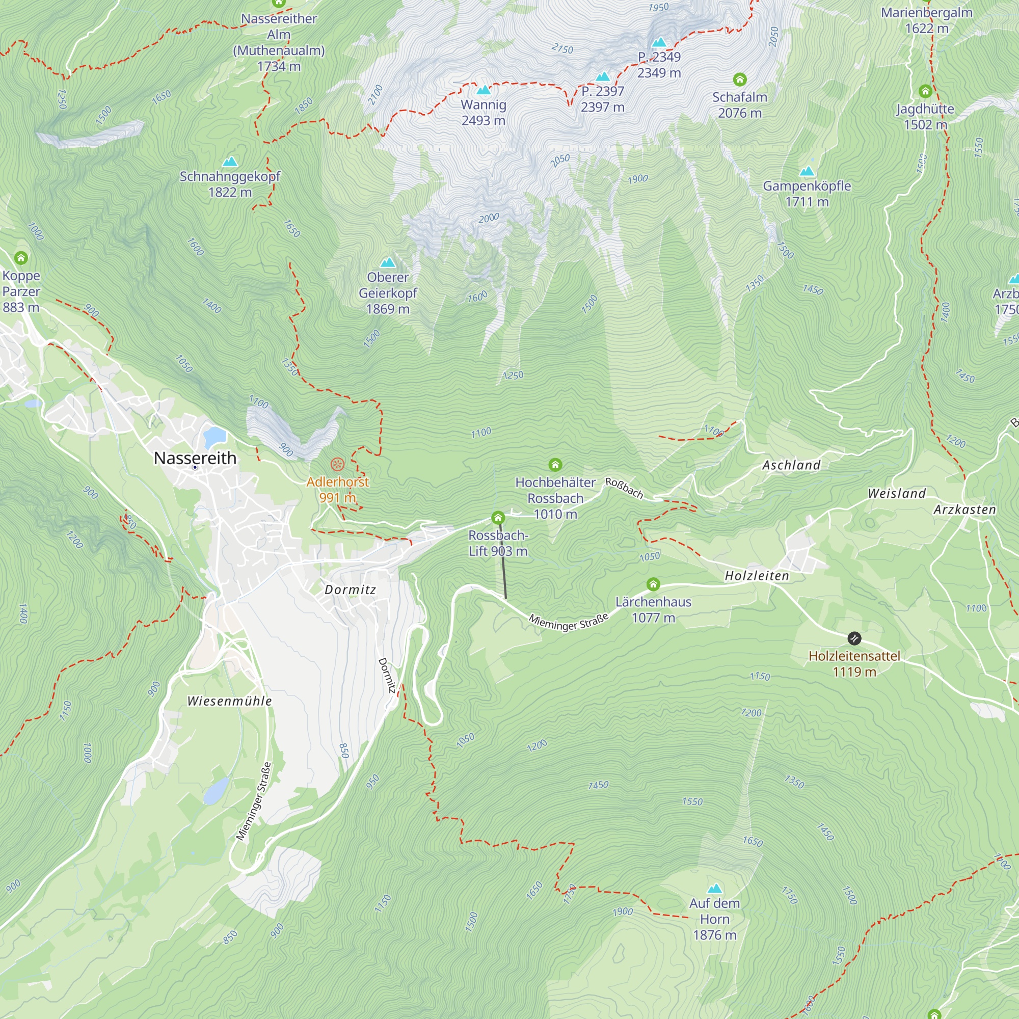 Gasthof Pension Wiesenruh map