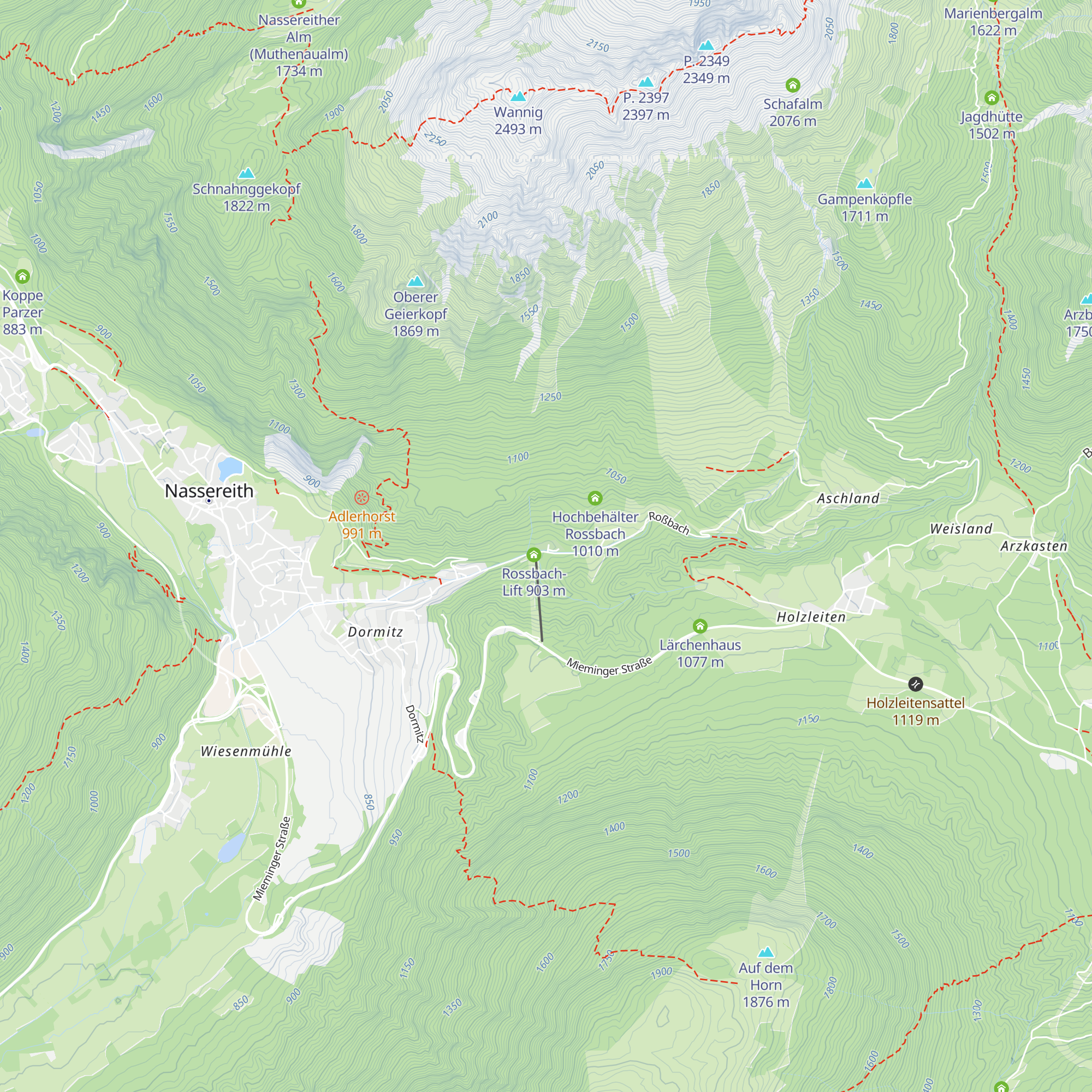 Gasthof Pension Wiesenruh map
