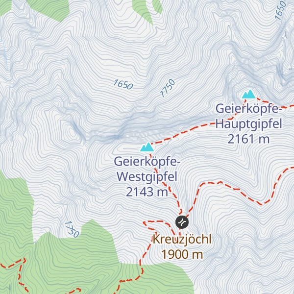 Map of Geierköpfe-Westgipfel