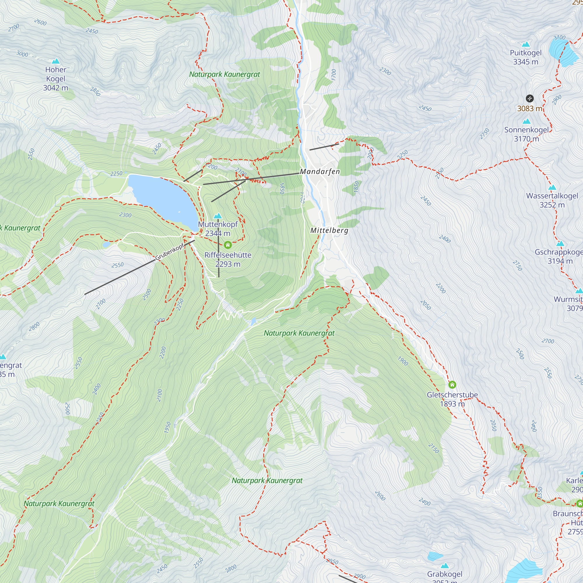 Taschach Alpe map
