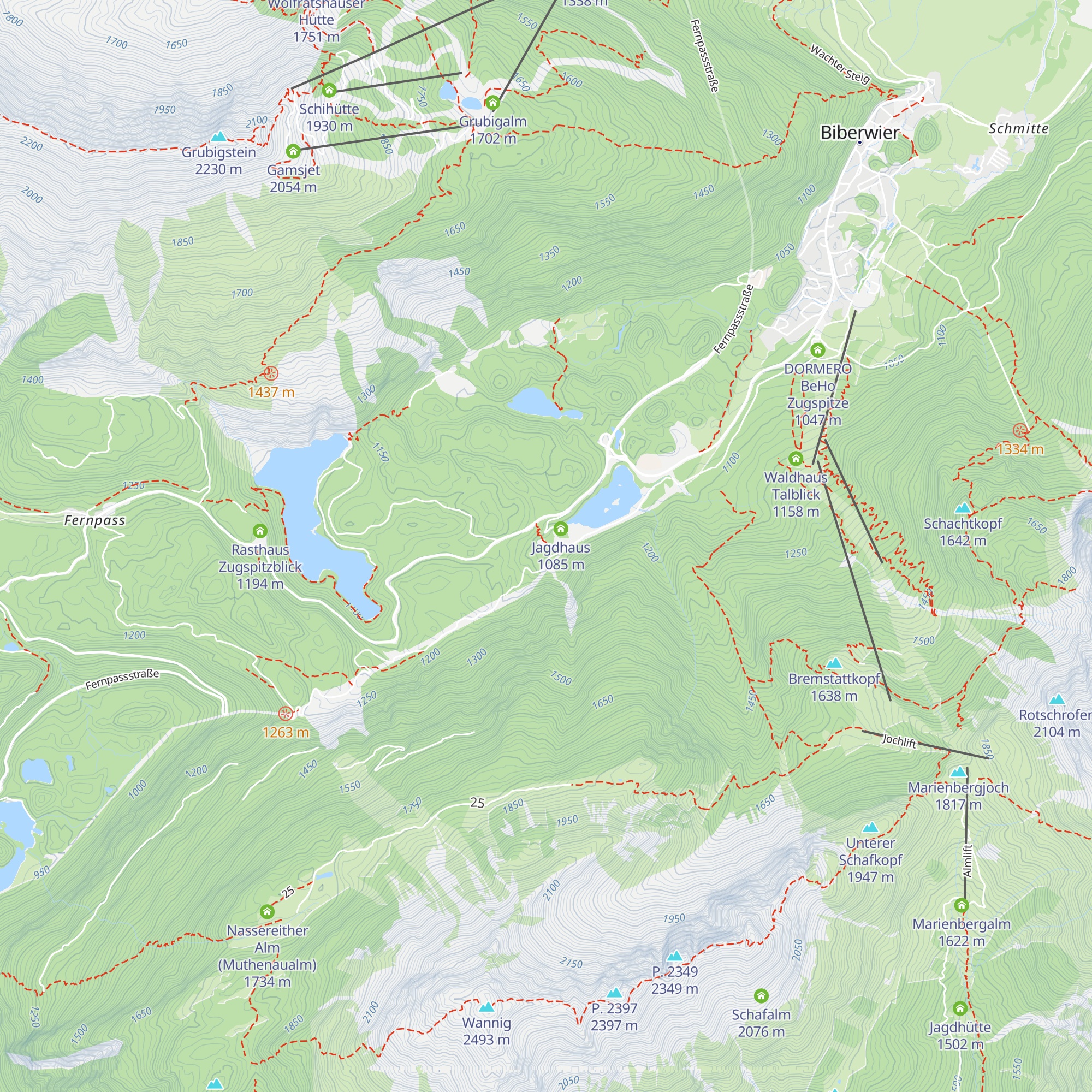 Praxmarer Hütte map