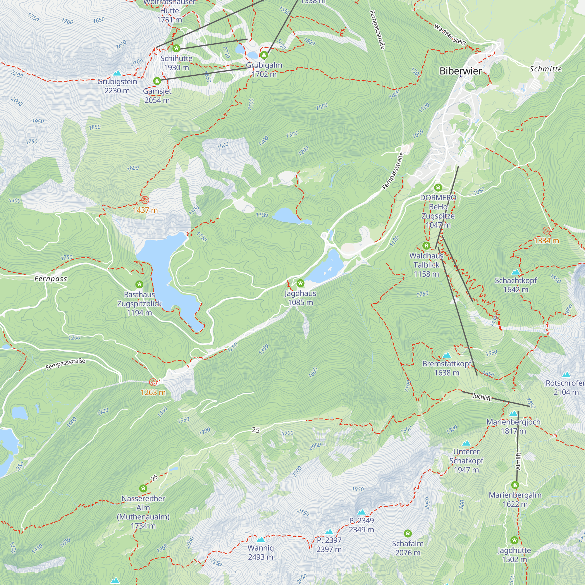 Praxmarer Hütte map