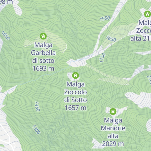 Map of Malga Zoccolo di Sotto