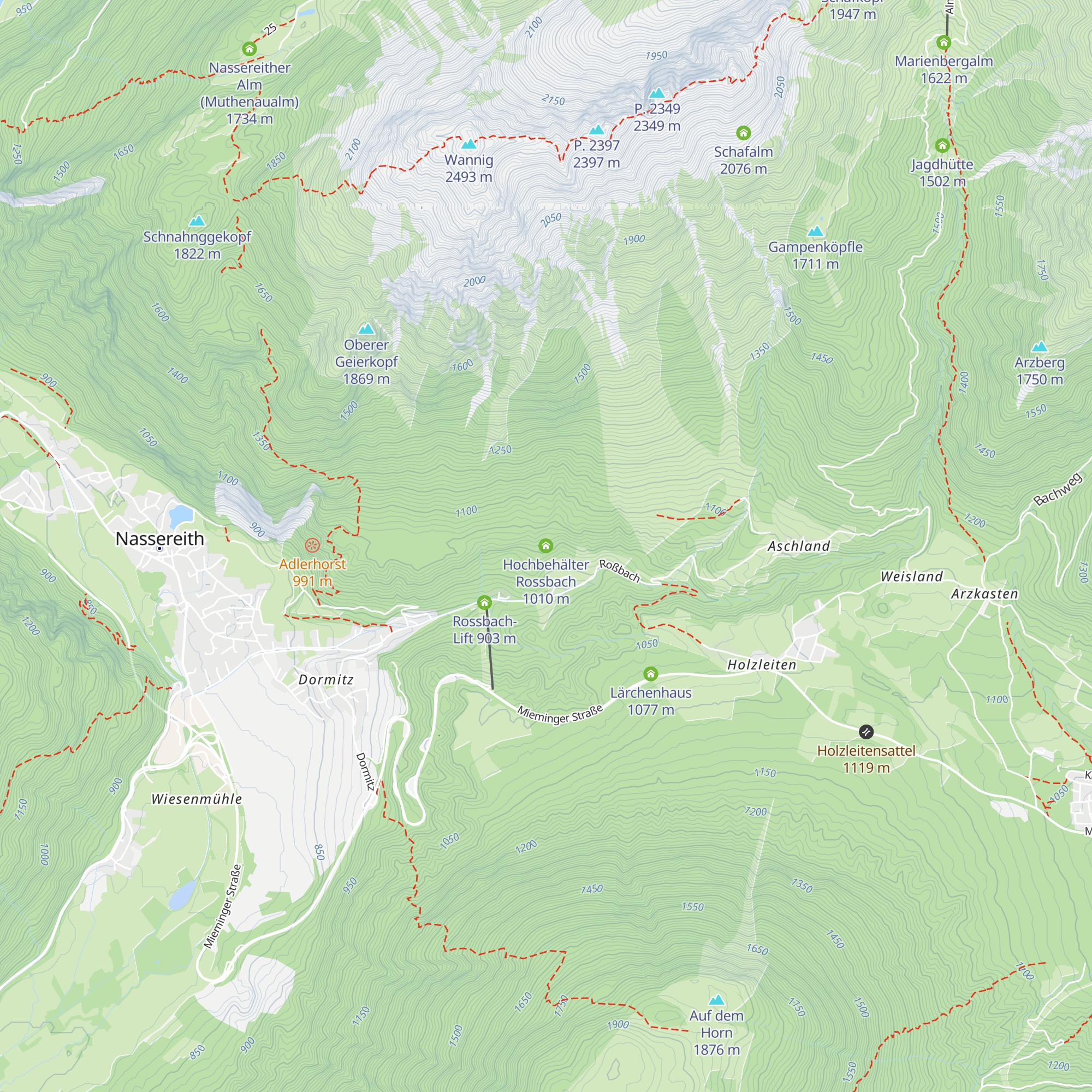 Hochbehälter Rossbach map