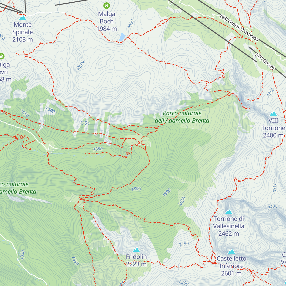Malga Vallesinella di Sopra map