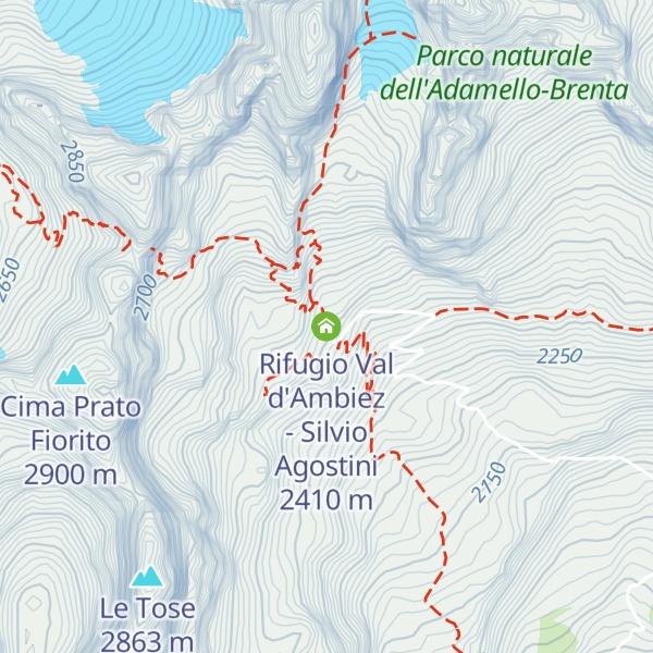 Map of Rifugio Val d'Ambiez - Silvio Agostini