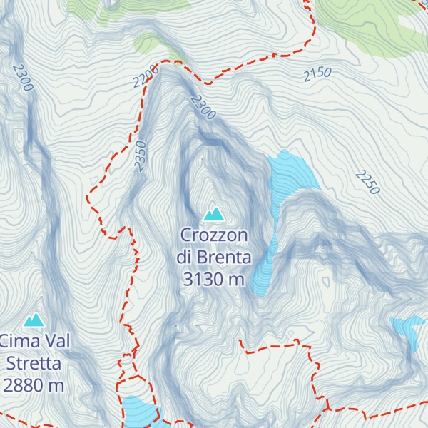 Map of Crozzon di Brenta