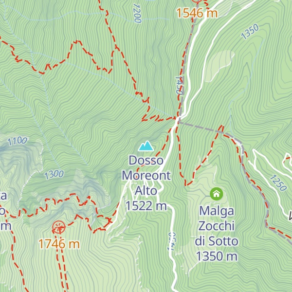 Map of Dosso Moreont Alto