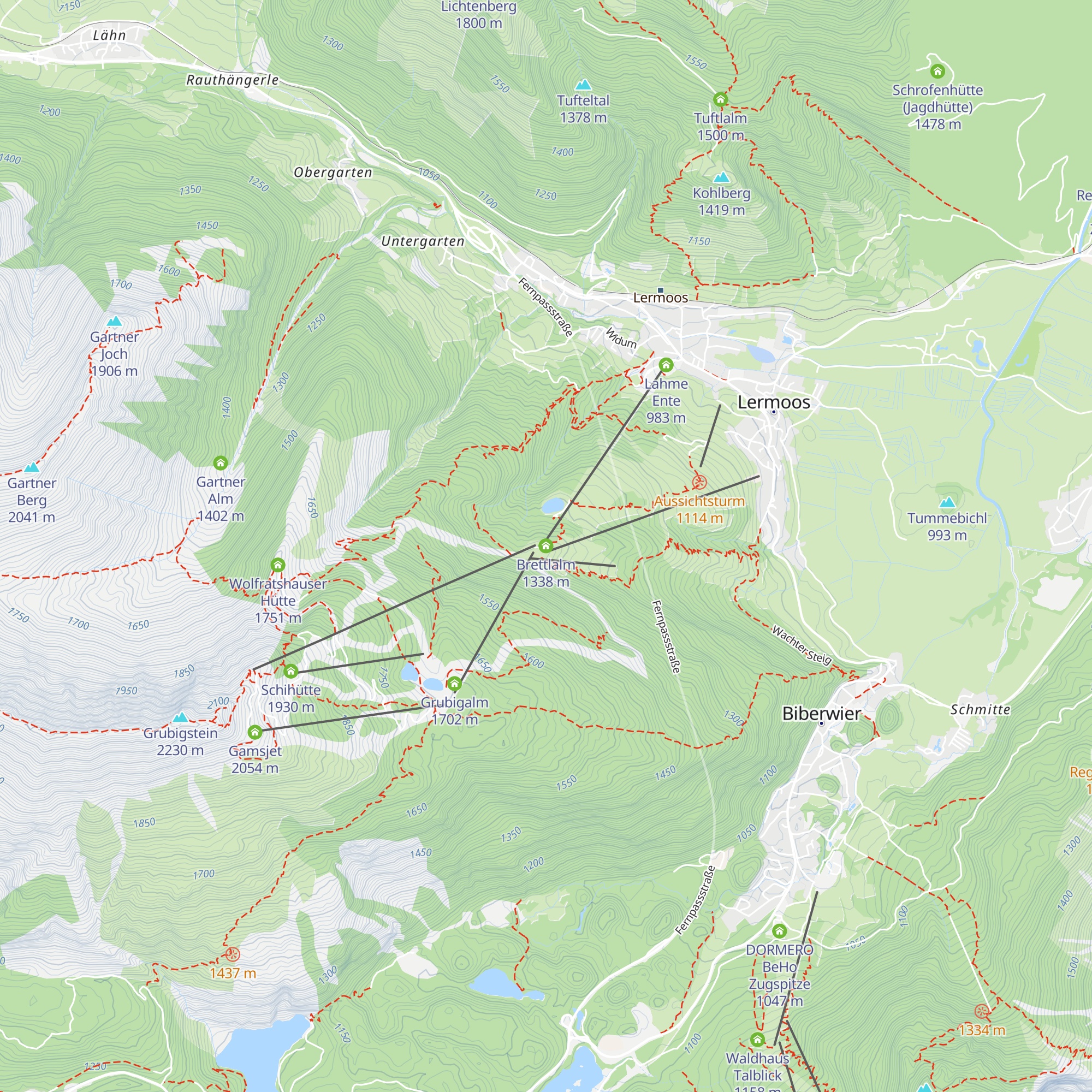 Brettlalm map