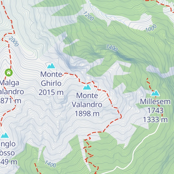 Map of Monte Valandro