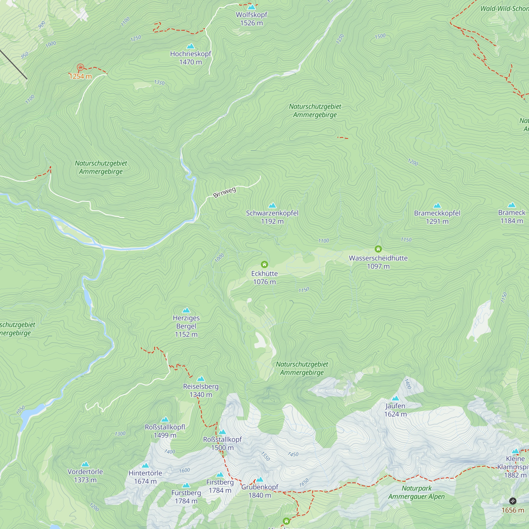 Eckhütte map