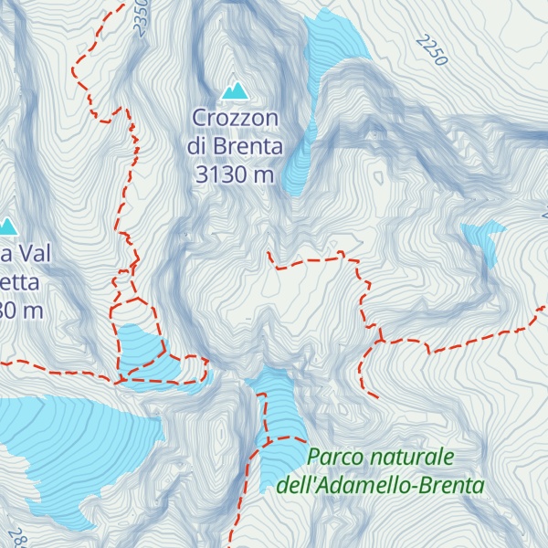 Map of Cima Tosa
