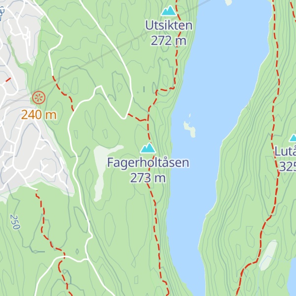 Map of Fagerholtåsen