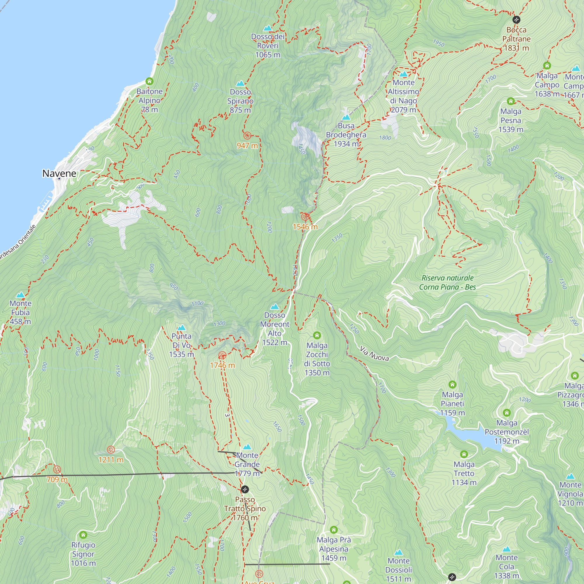 Bocca di Navene map