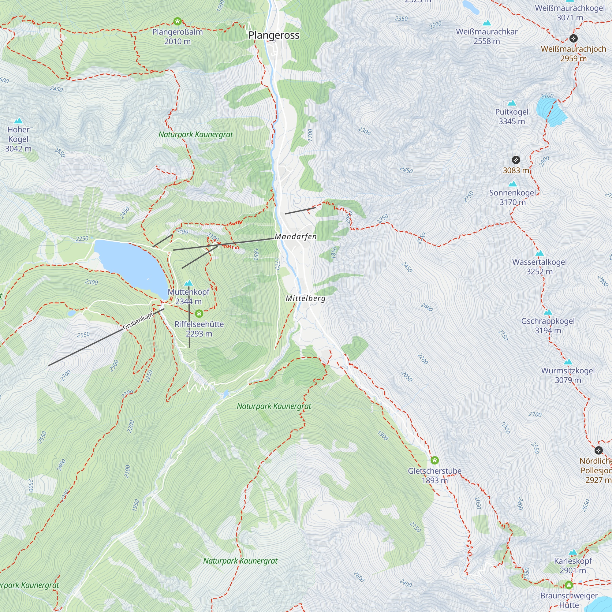 Hotel Gletscherblick map