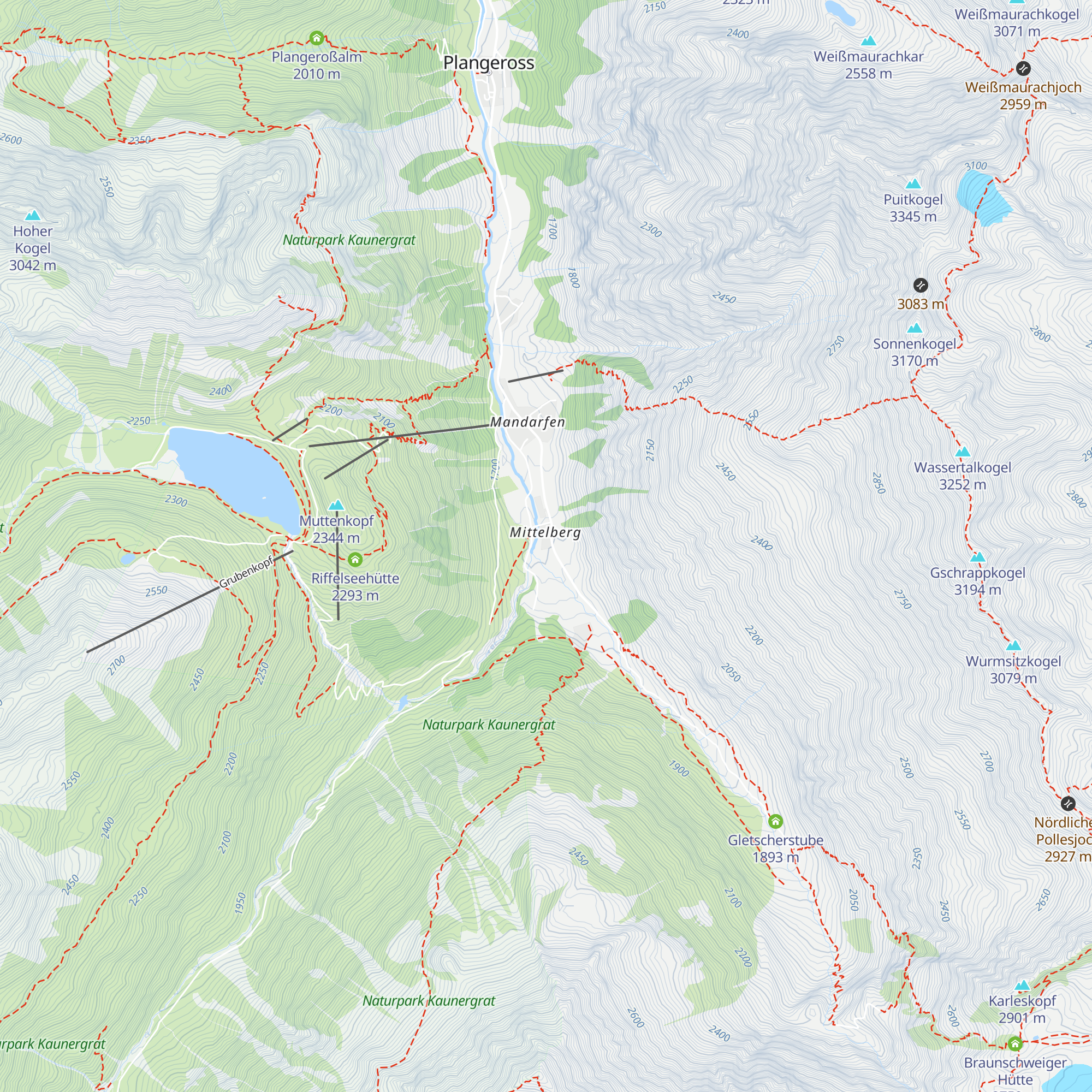 Hotel Gletscherblick map