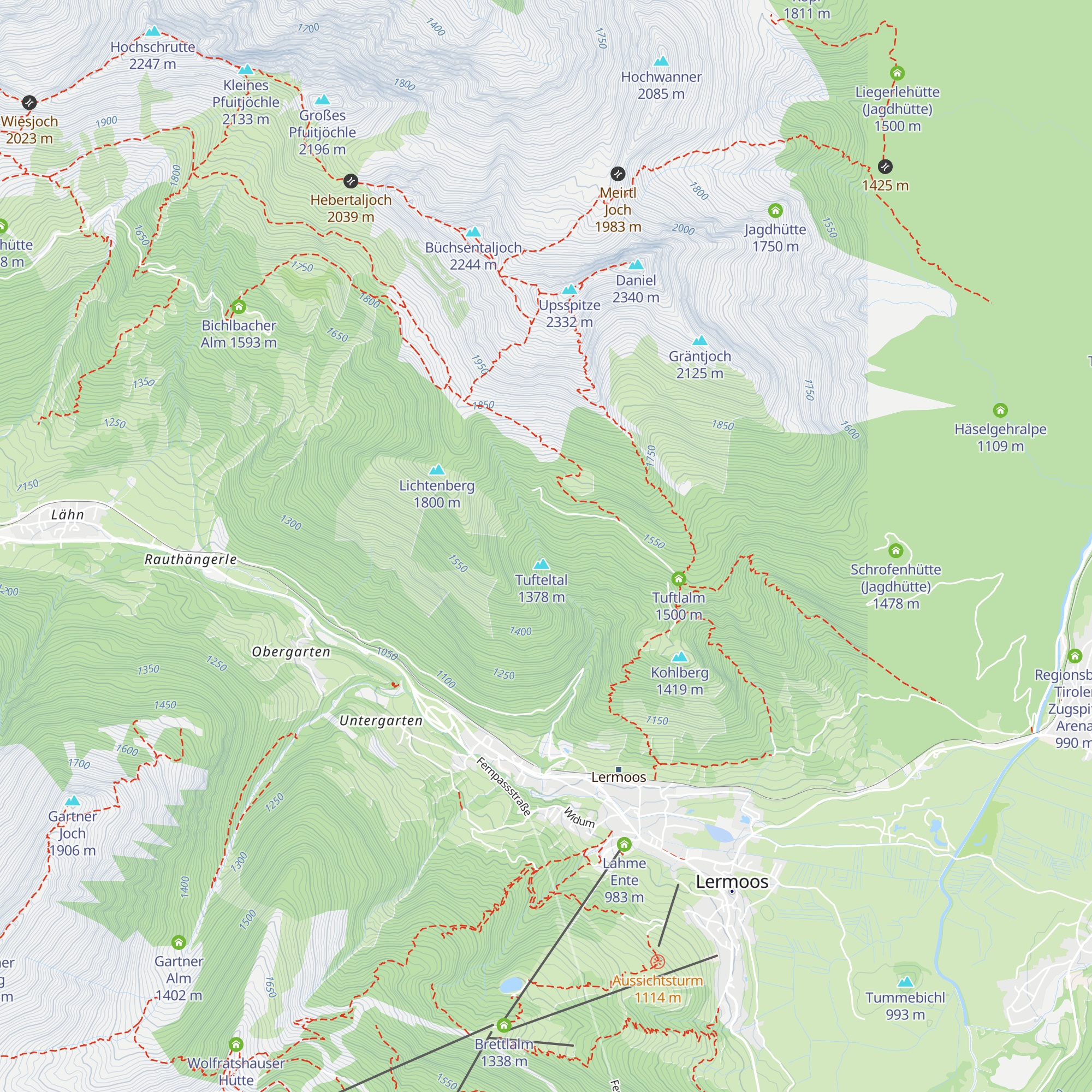 Tuftltalm map