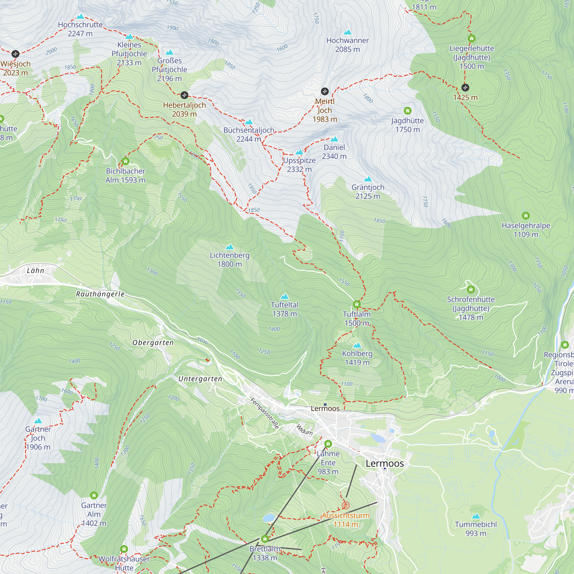 Tuftltalm map