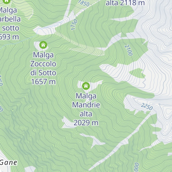 Map of Malga Mandrie alta