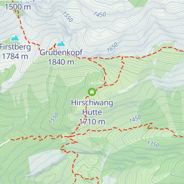 Map of Hirschwang Hütte