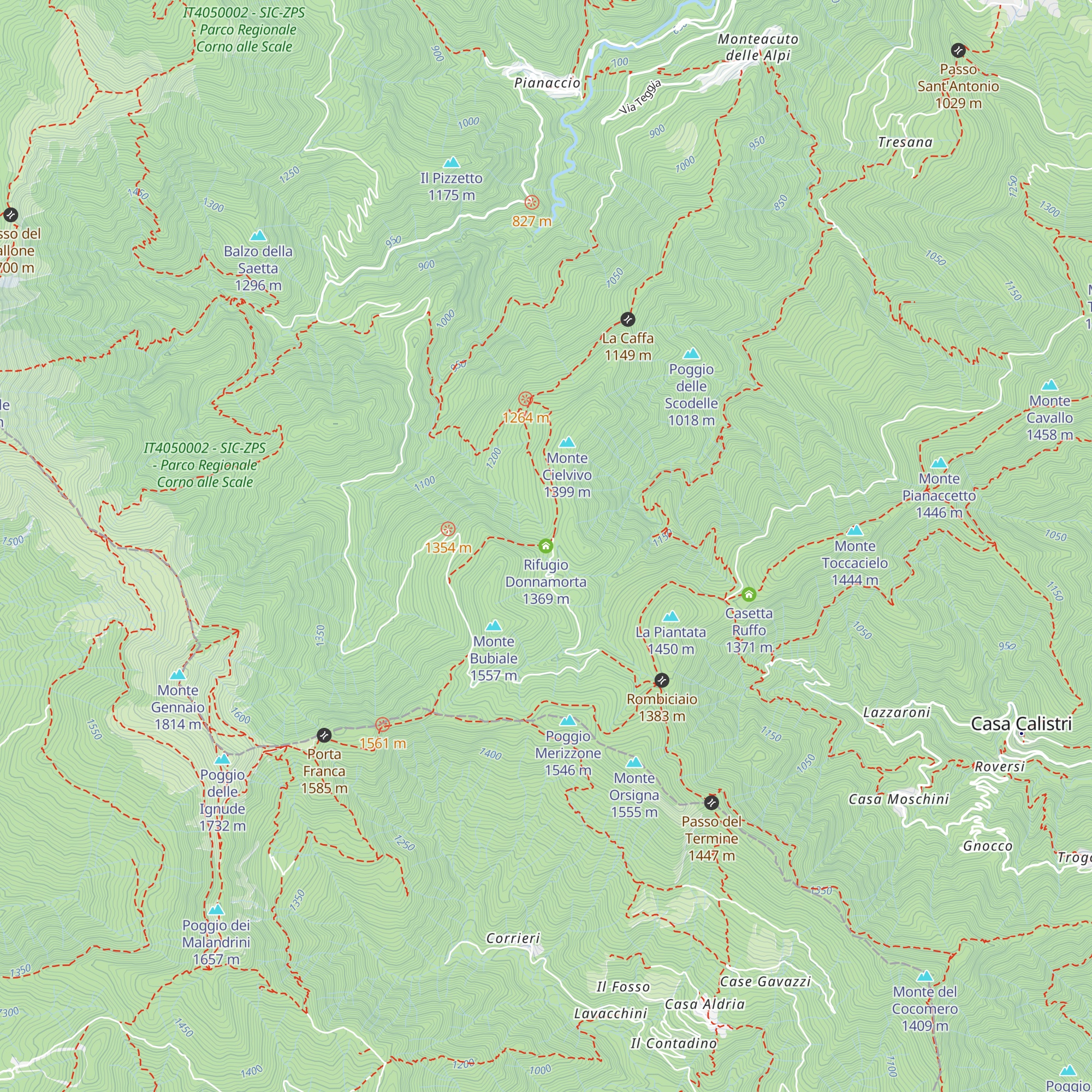 Rifugio Donnamorta map