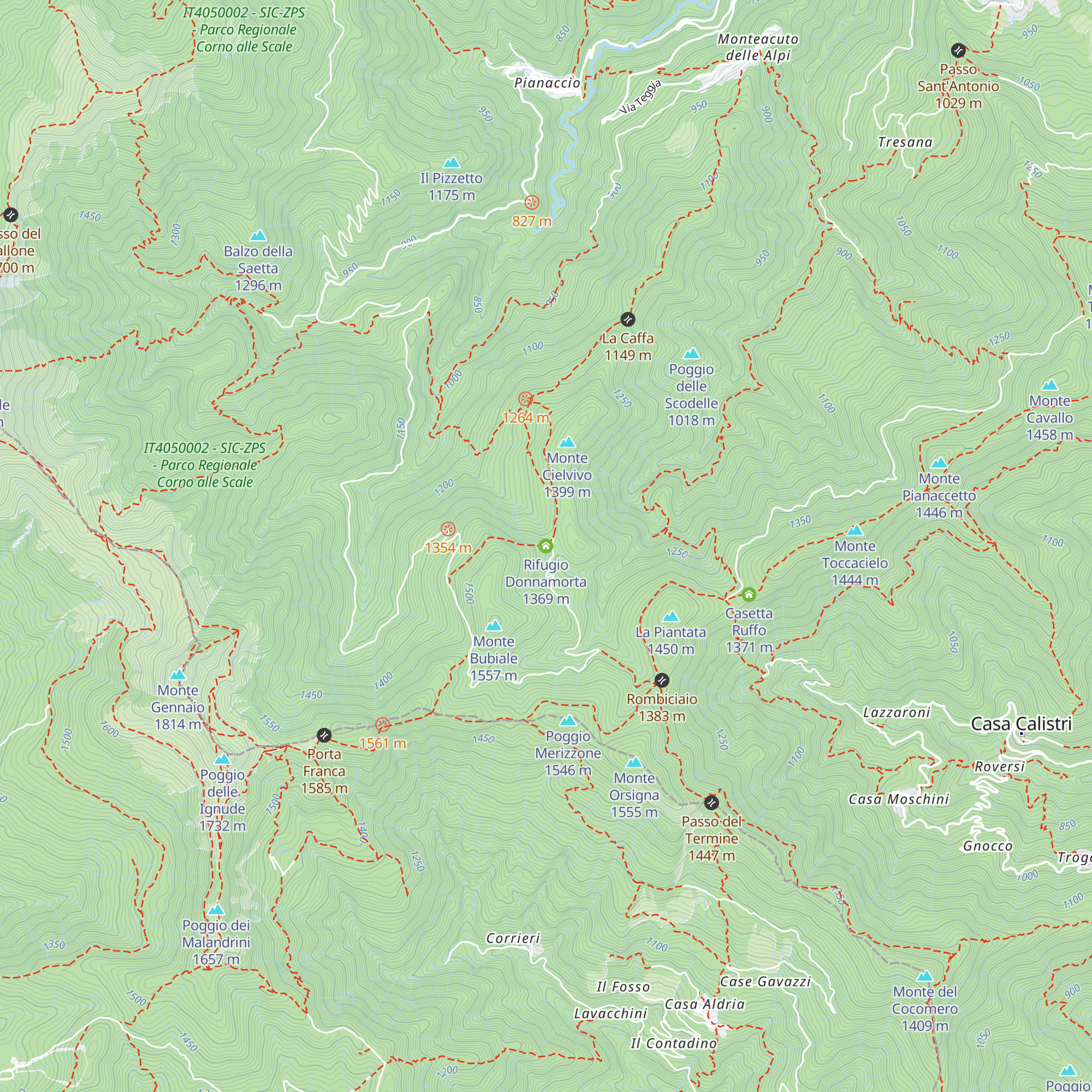 Rifugio Donnamorta map