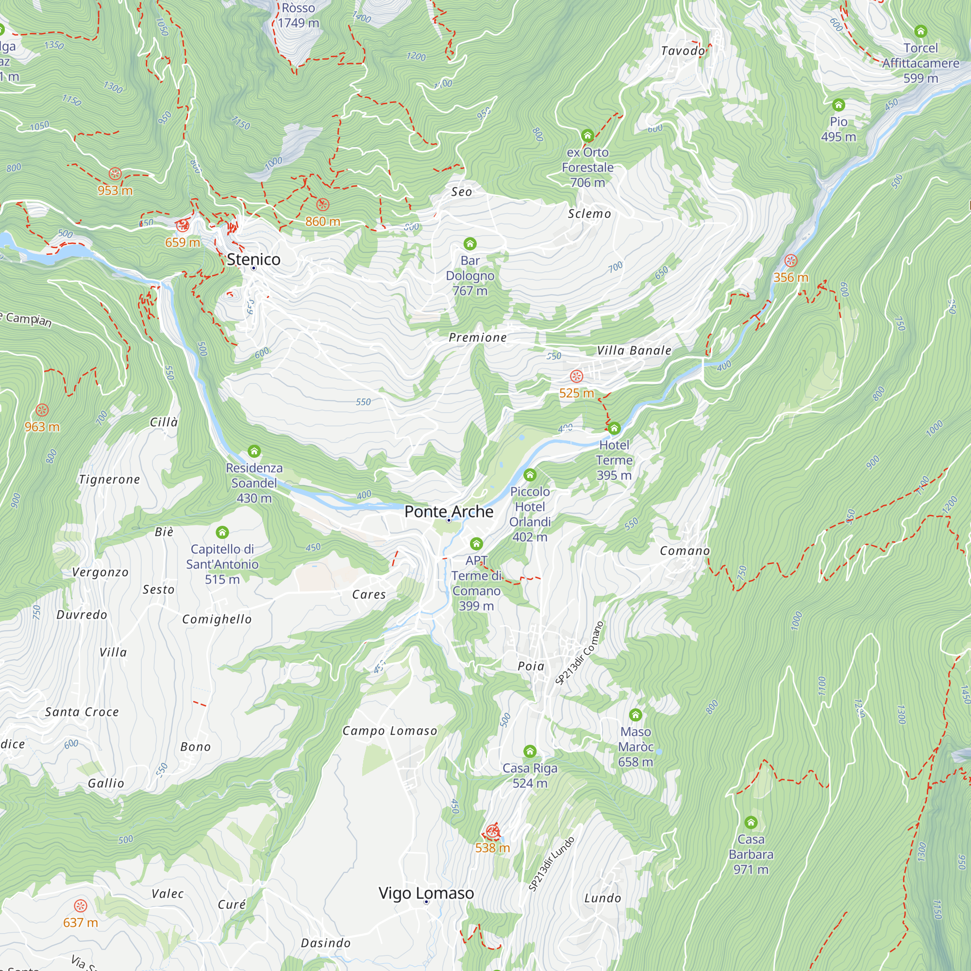 Grand Hotel Terme di Comano map