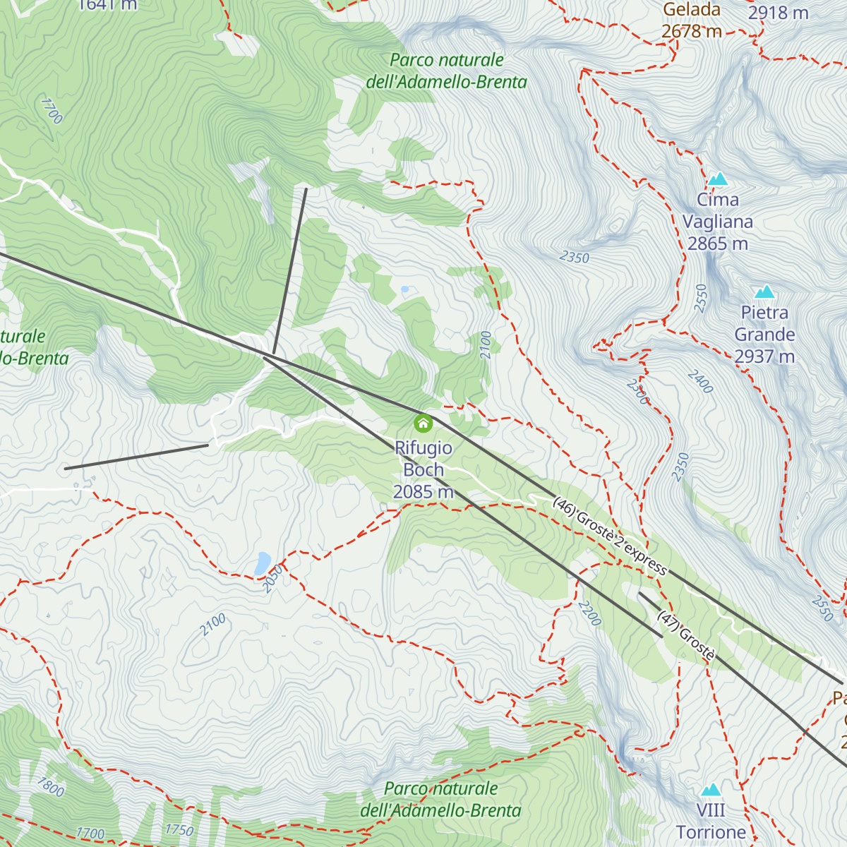 Rifugio Boch map