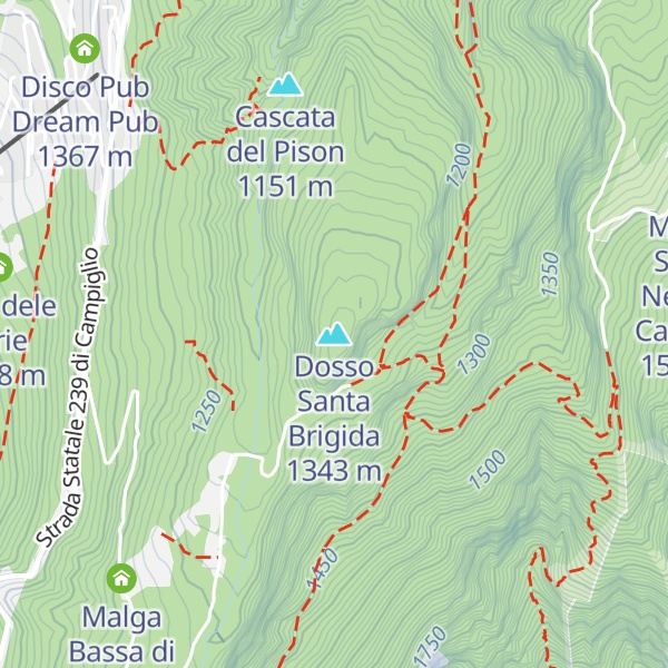 Map of Dosso Santa Brigida