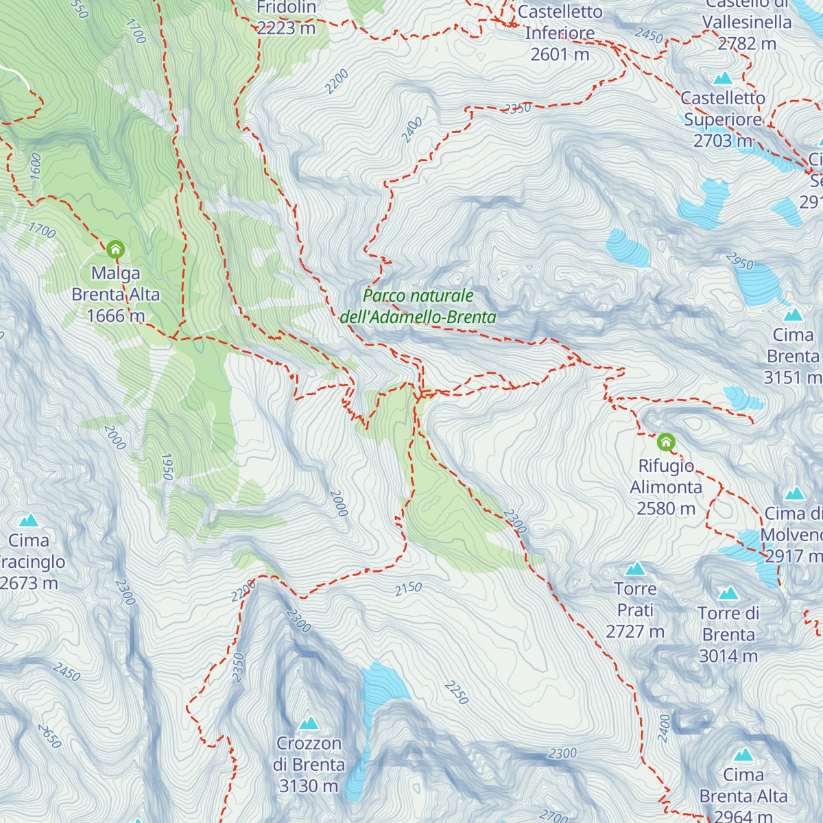 Rifugio Maria e Alberto al Brentei map