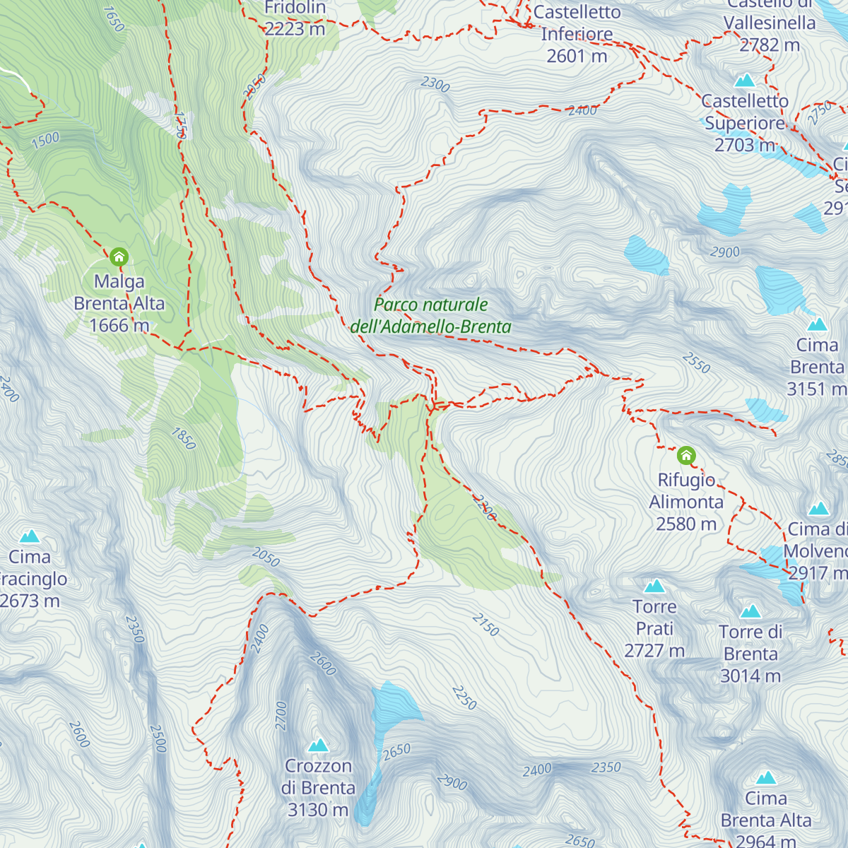 Rifugio Maria e Alberto al Brentei map