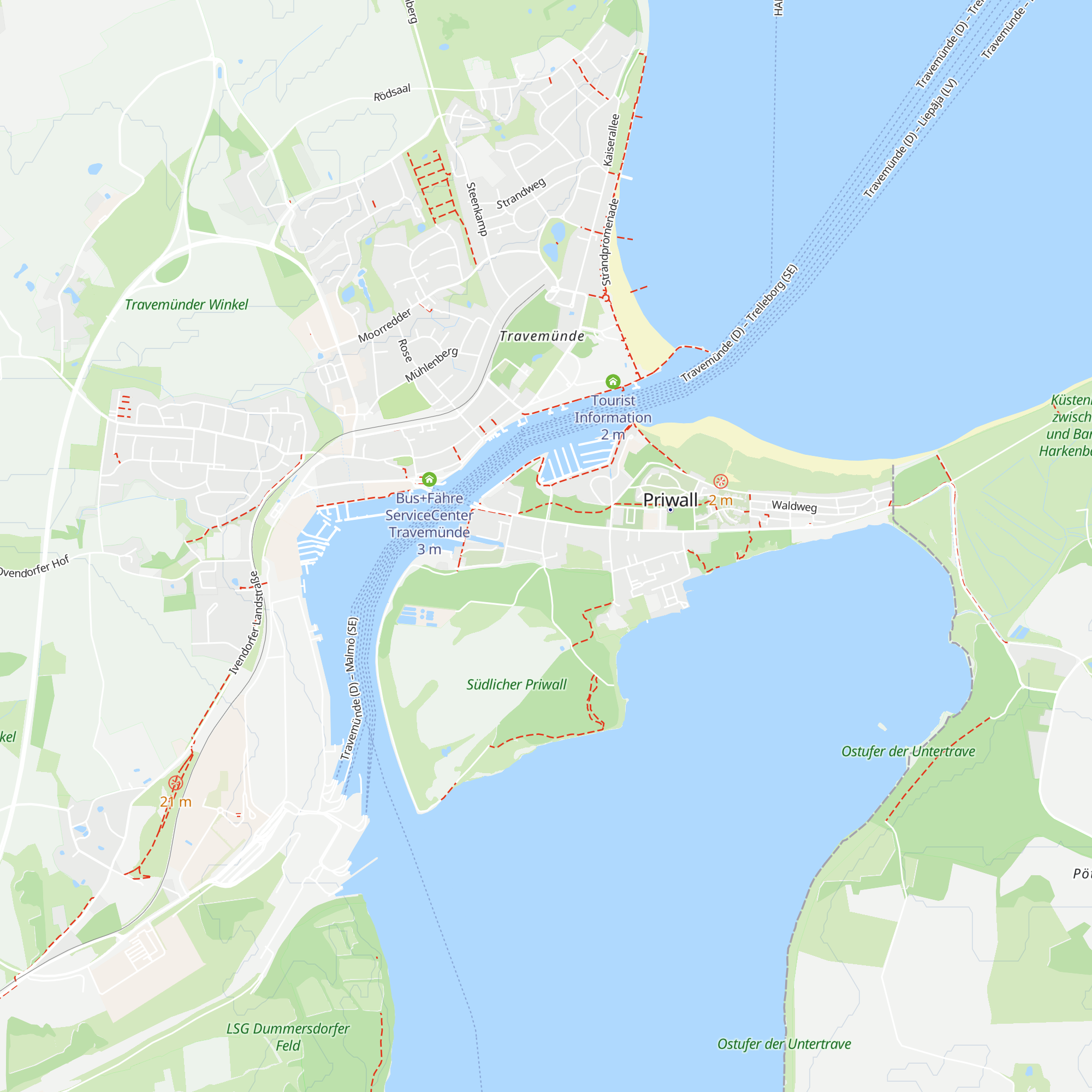 Naturwerkstatt Priwall map