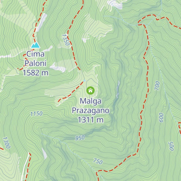 Map of Malga Prazagano