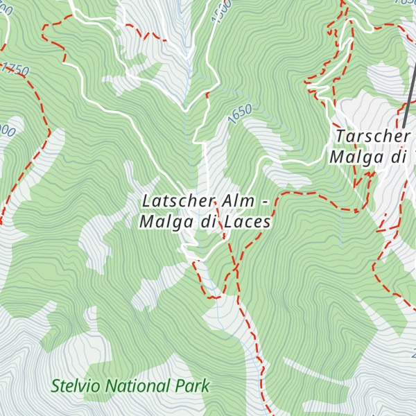 Map of Latscher Alm - Malga di Laces