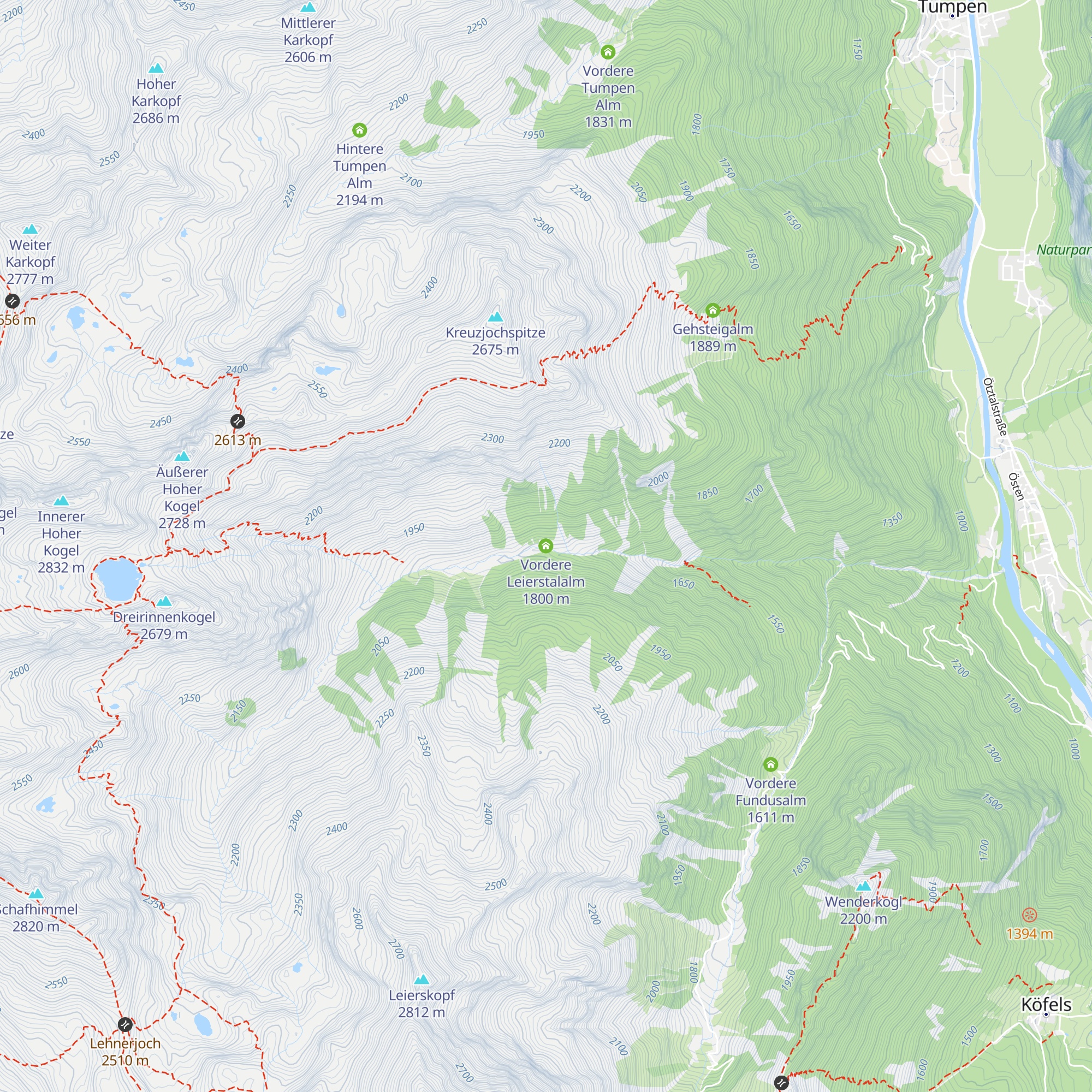 Vordere Leierstalalm map