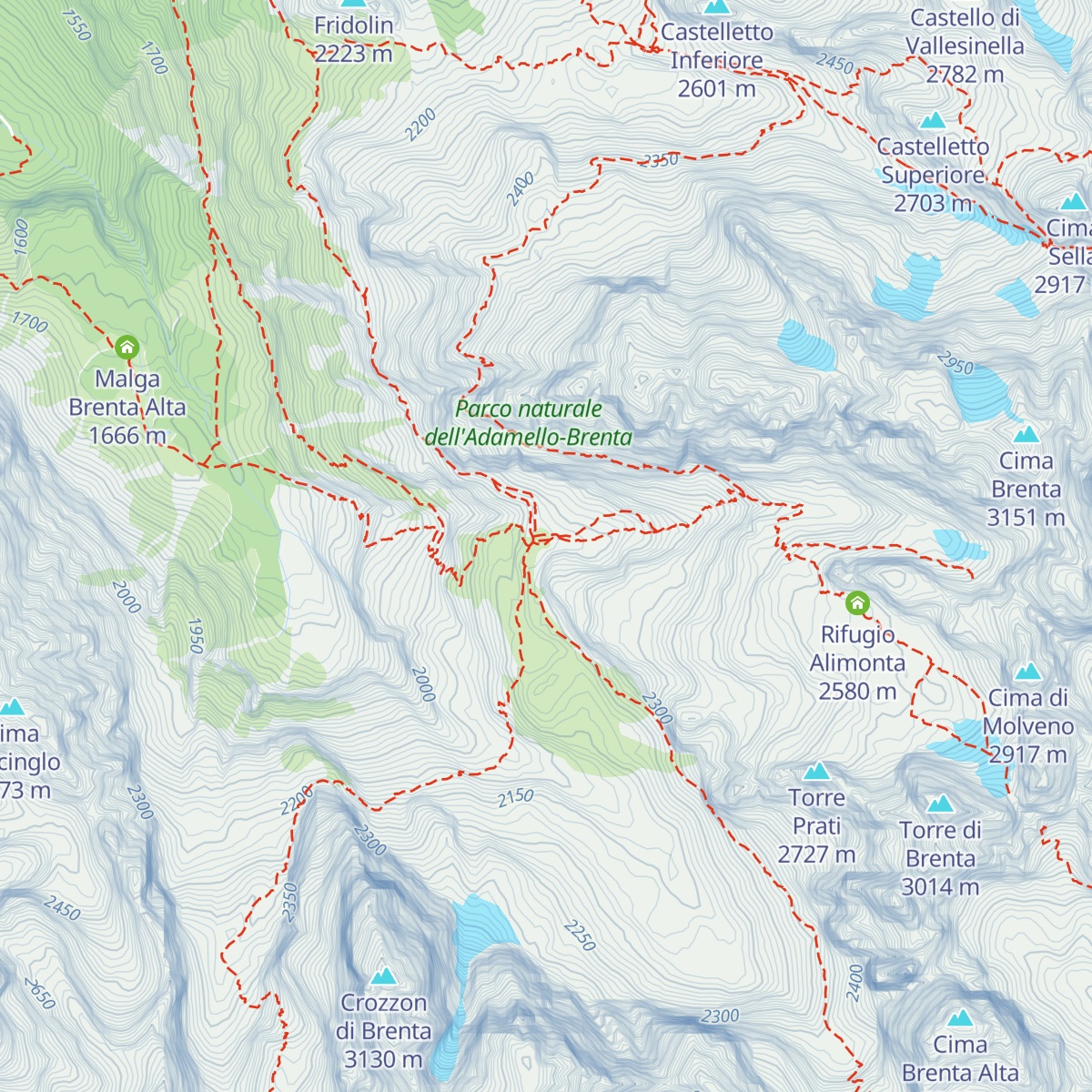 Bivacco Catullo Detassis map