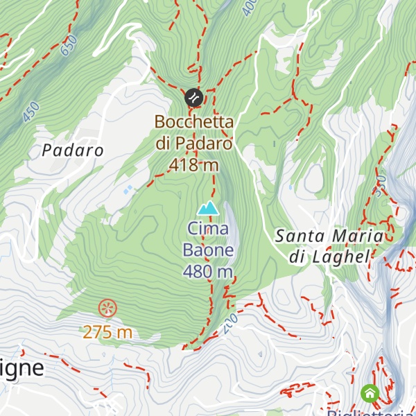 Map of Cima Baone