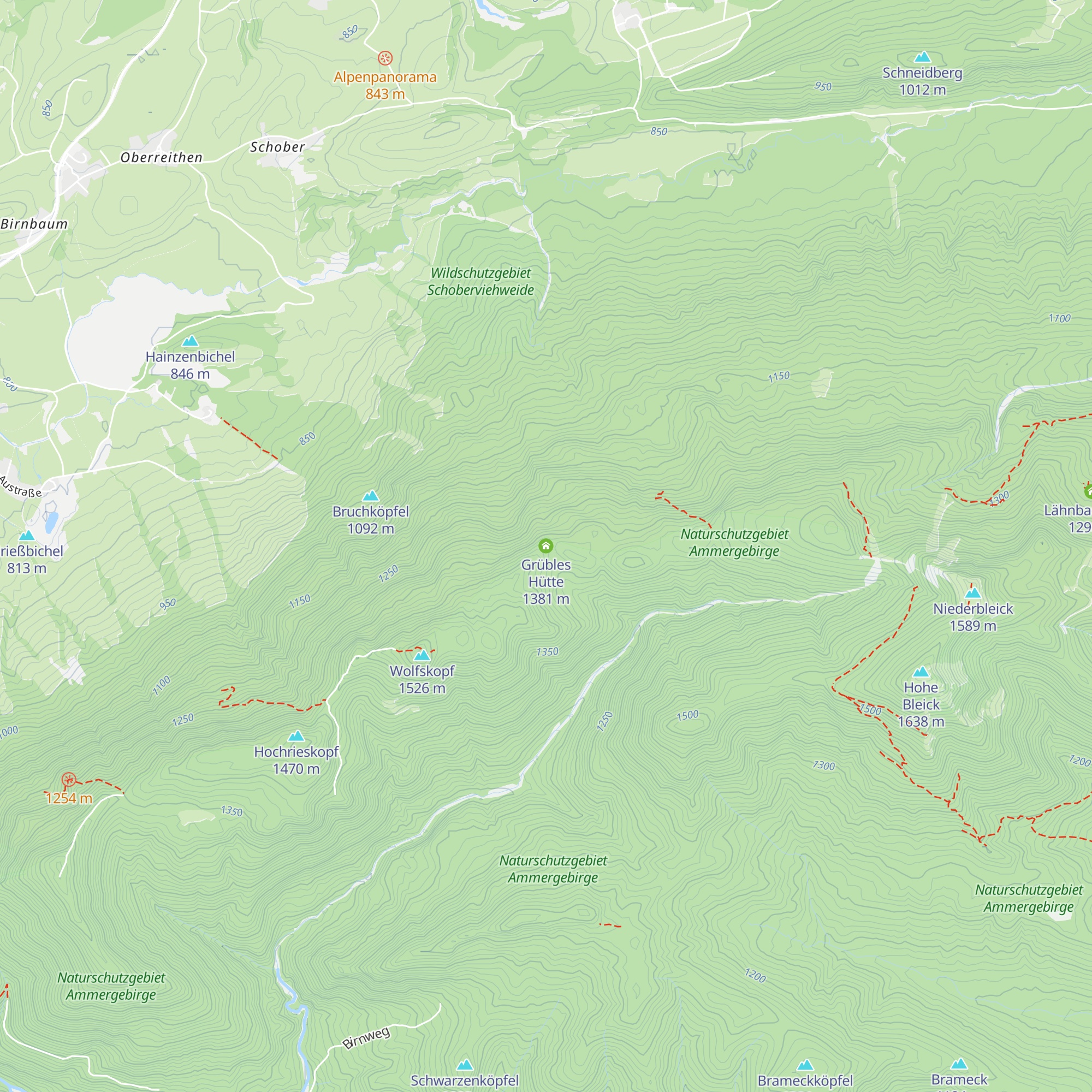 Grübles Hütte map