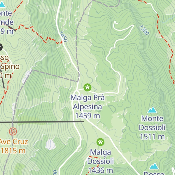 Map of Malga Prà Alpesina